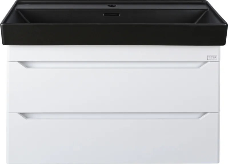 TMP SHARP 100 fali fürdőszobabútor - CeraStyle SHARP FEKETE mosdóval - 100 x 48 cm