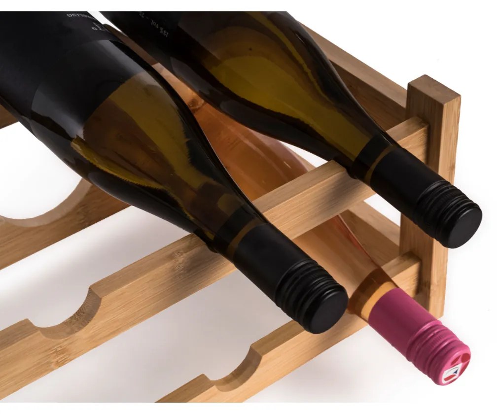 G21 Bambusz borosállvány, 16 palackos