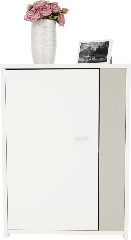 Nappali bútor, fehér/szürke, GENTA