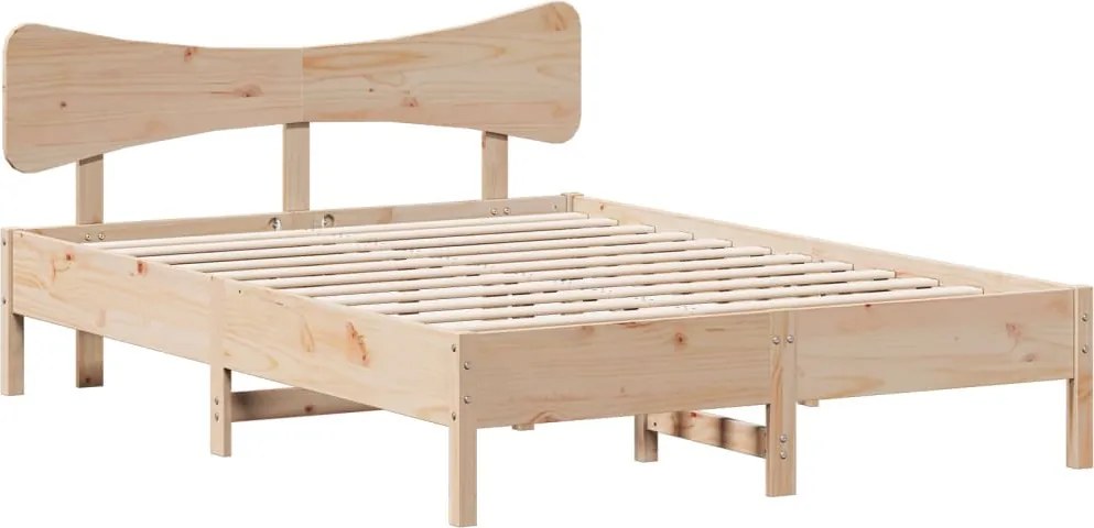 vidaXL tömör fenyőfa ágy matrac nélkül 120 x 190 cm