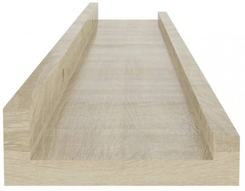 2 db sonoma tölgyfa fali polc 60 x 9 x 3 cm