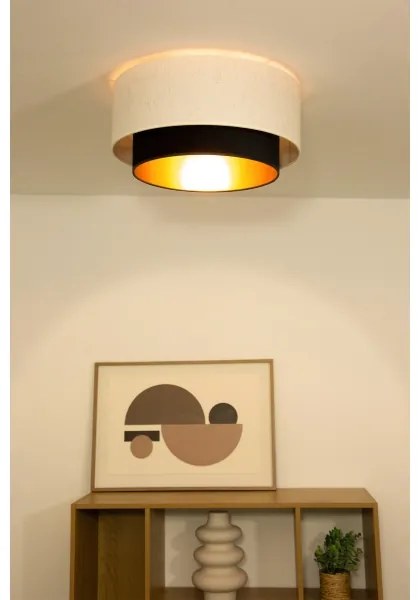 NATIA mennyezeti lámpa 1xE27/60W/230V, átmérő 45 cm, fehér/fekete