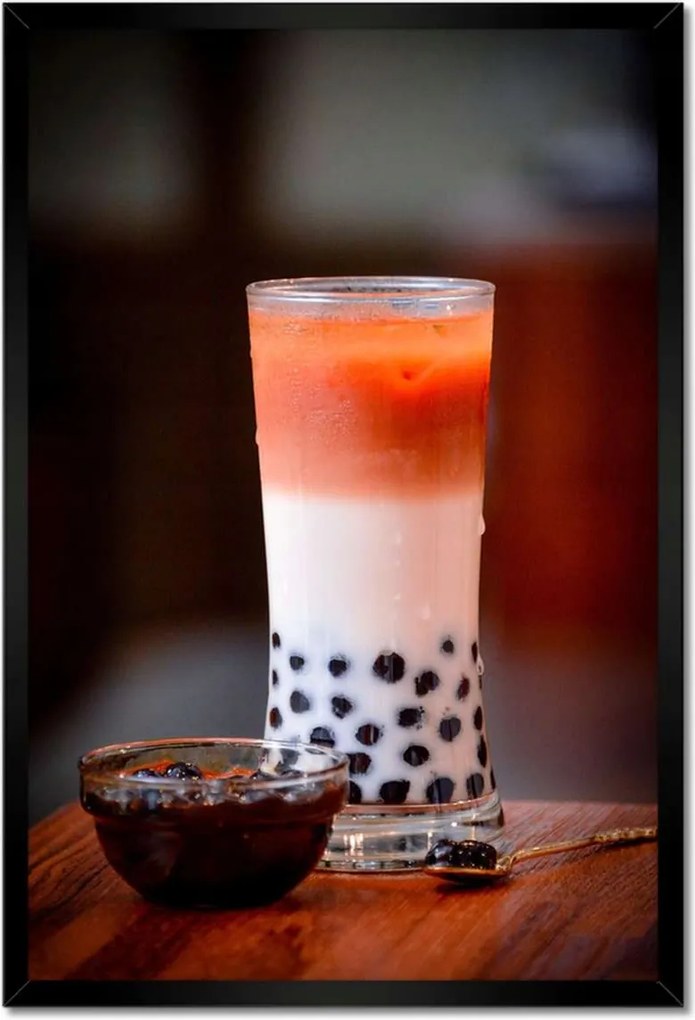 Poszterek keretben 40x60 Bubble tea buborékok