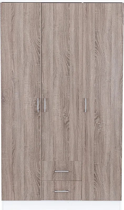 Miami gardróbszekrény 120x205 cm yorki tölgy-fehér