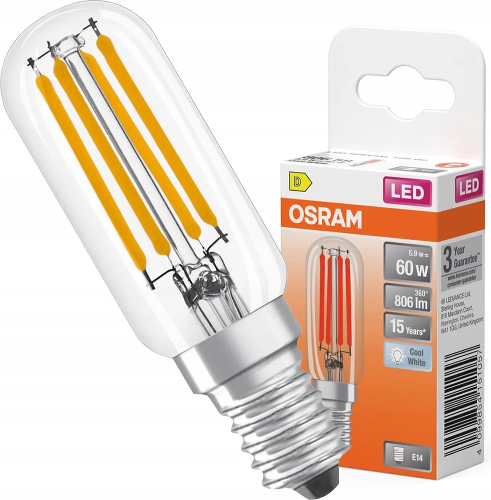 Led izzó T25 Tubusos E14 4.9W 55W 730lm 4000K 300° Special Osram