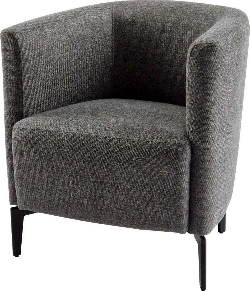 Design fotel, szürke/fekete, KAPY