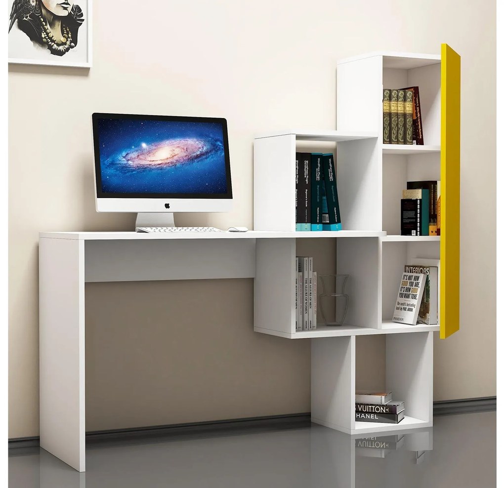 PC asztal Acai (fehér + sárga). 1088274