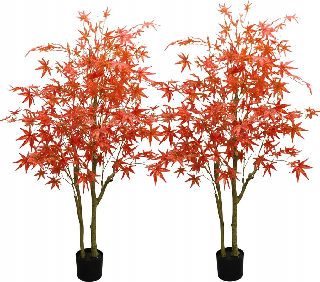 2 darabos dupla törzsű mű vörös juharfa szett, 1,5 m