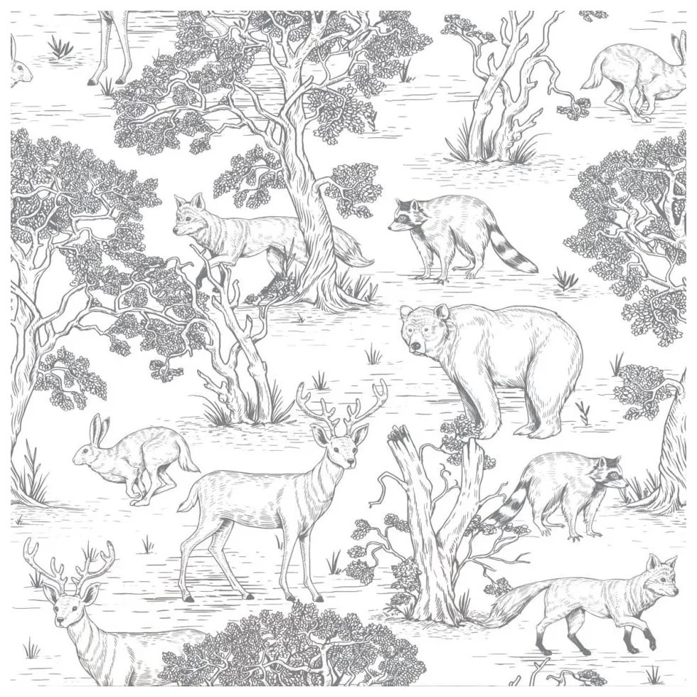 Papír gyerek tapéta 100 cm x 280 cm Animals – Dekornik