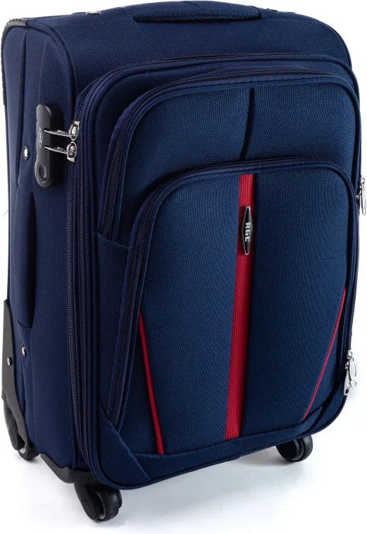 Sötétkék szövet utazóbőrönd „Practical” - M méret