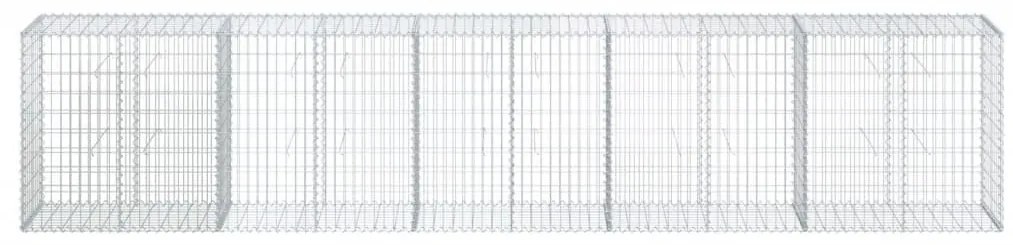 horganyzott vas gabion kosár fedéllel 500 x 50 x 100 cm