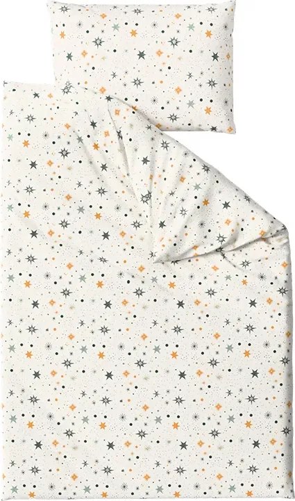 Krepp ágyneműhuzat szett ASTORIA POLY krémszínű + Jersey lepedő 90 x 200 cm kapucsínó, egyszemélyes