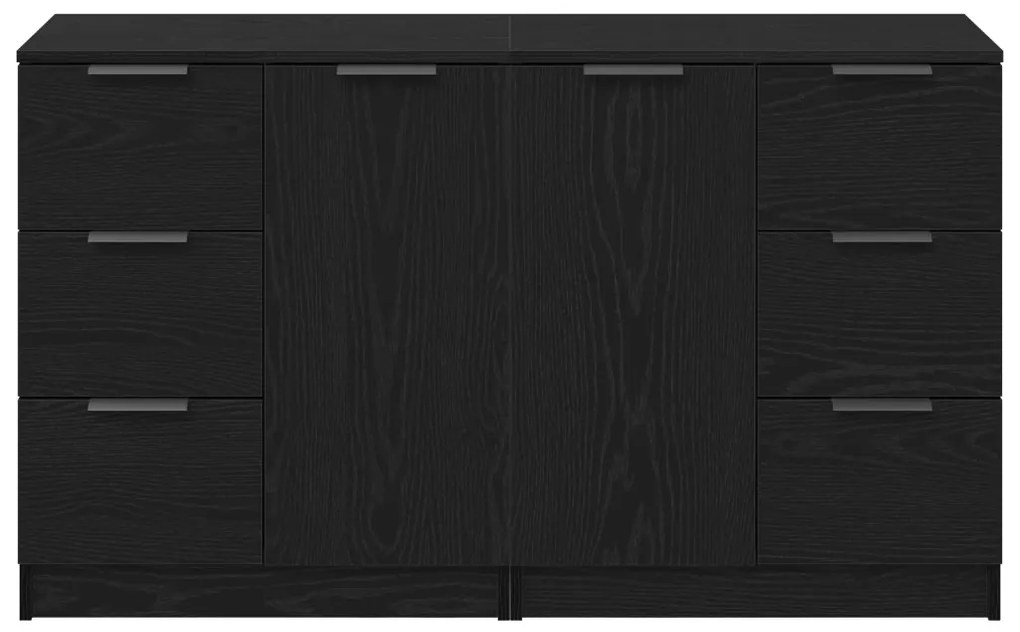 Pultok 2 db Fekete Ötcsokor 60x30x70 cm Mérnöki Fa