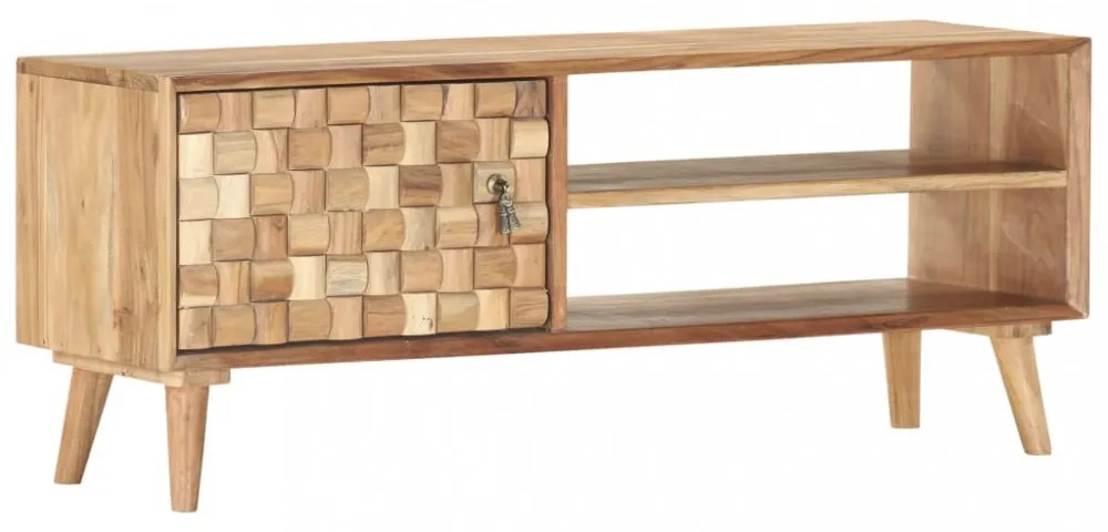 tömör akácfa TV-szekrény 100 x 35 x 40 cm