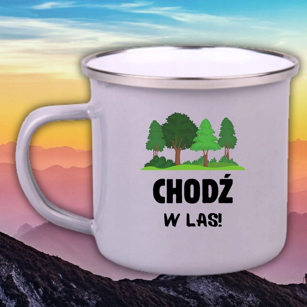 Zománcozott Acél Bögre Vicces Ajándék Sétálj Az Erdőben