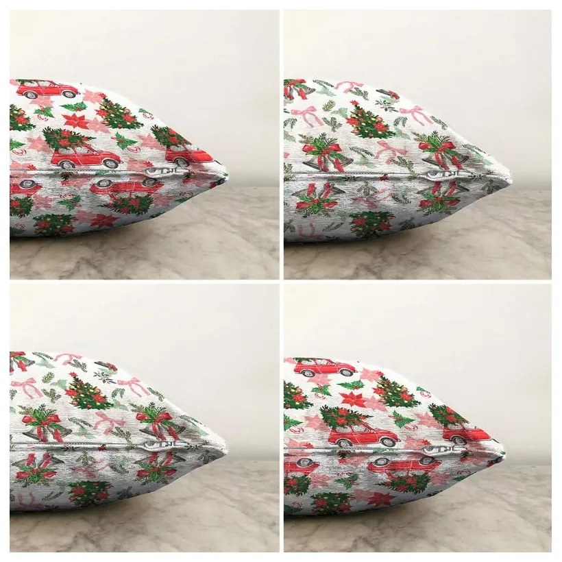 Karácsonyi mintás textil párnahuzat szett 4 db-os 43x43 cm – Mila Home