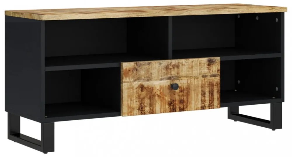 tömör mangófa és szerelt fa TV-szekrény 100 x 33 x 46 cm