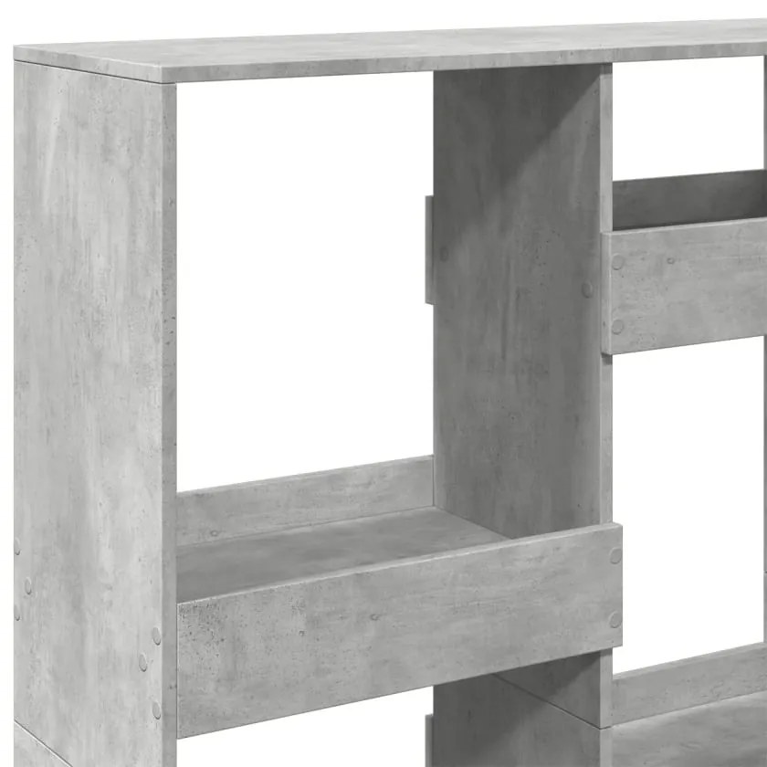 betonszürke szerelt fa könyvespolc 100 x 33 x 135 cm