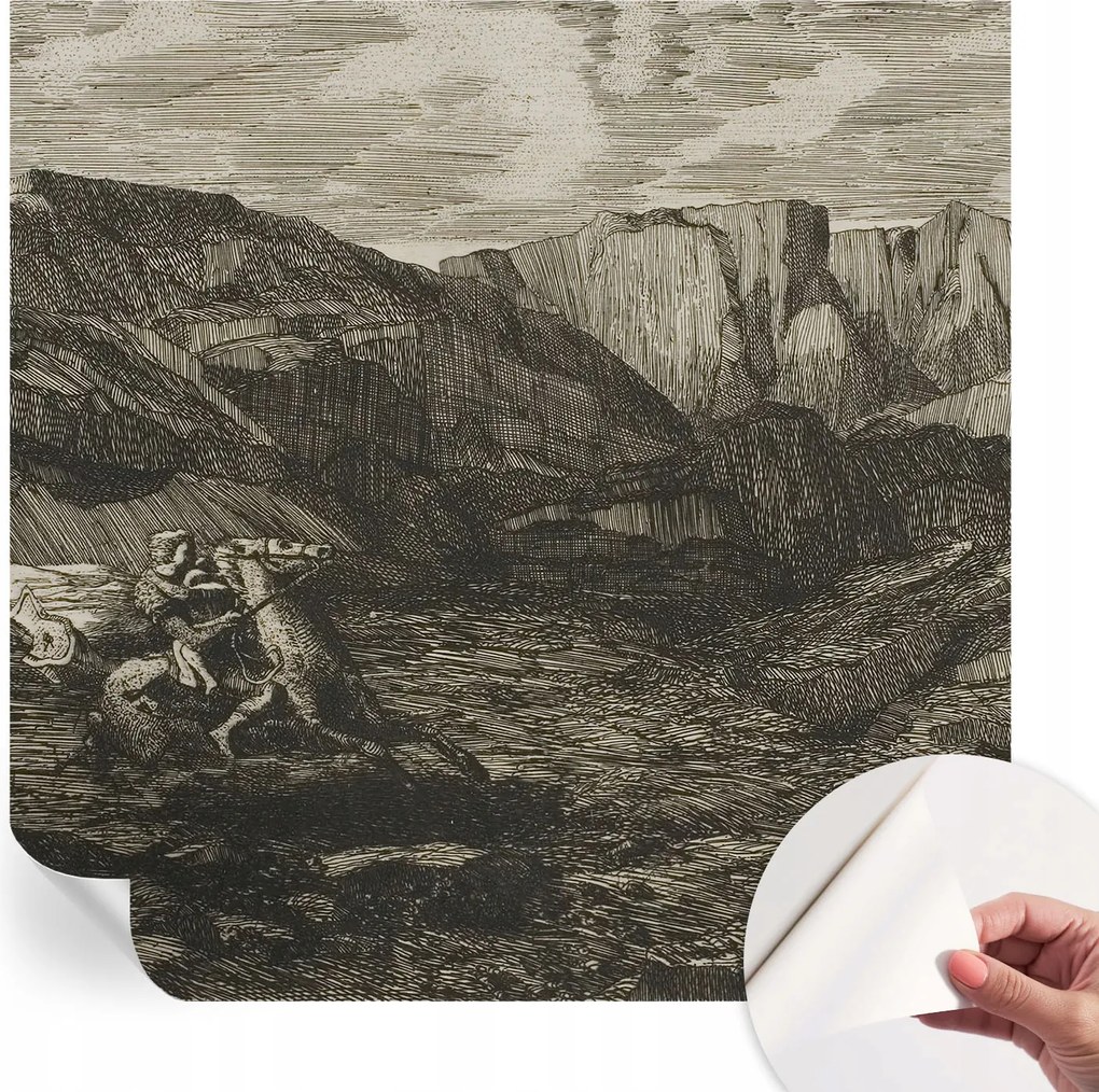 Dekoratív öntapadós fotótapéta Hálószobába Hegyi utazás 250x250 cm