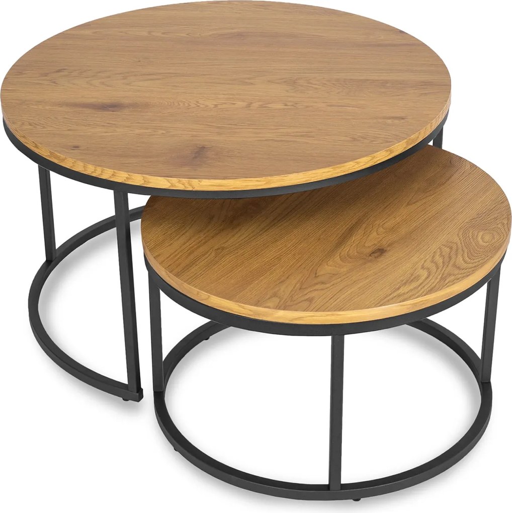 Dohányzóasztal szett DELIA MAX tölgy arany