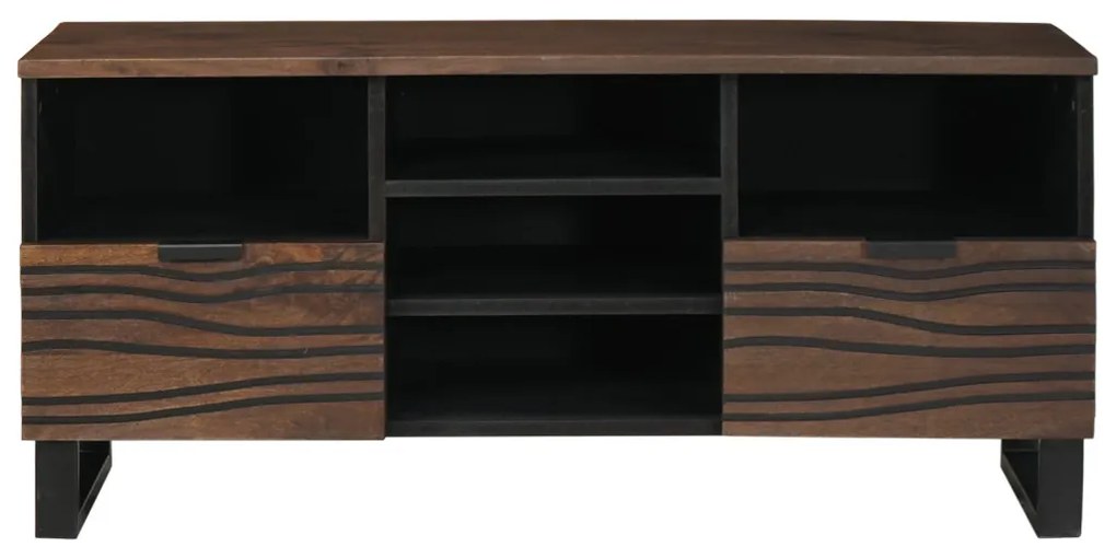 TV Szekrény 100x33.5x46 cm Szilárd és Összeszerelt Fából