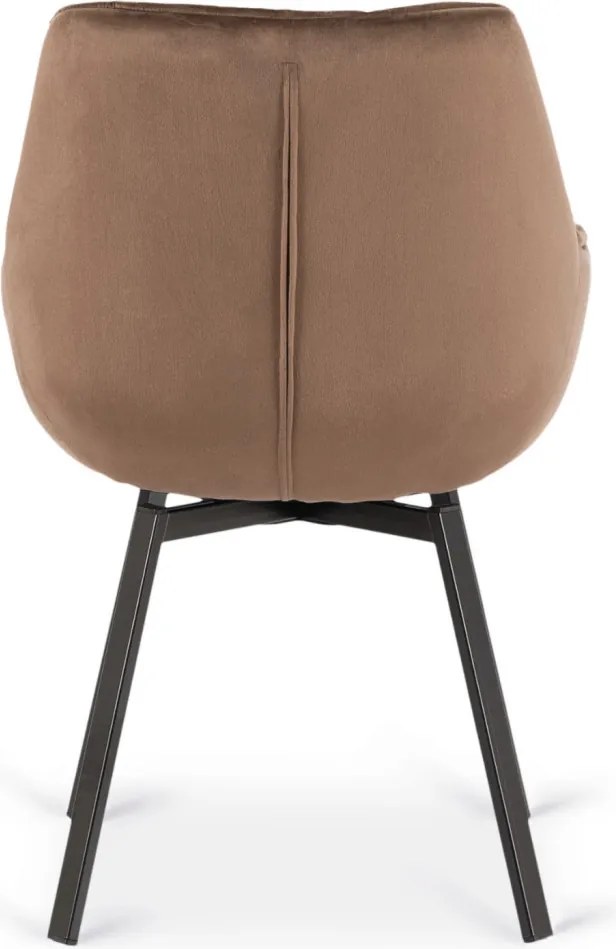 Forgószék barna bársony kárpittal – LUNA