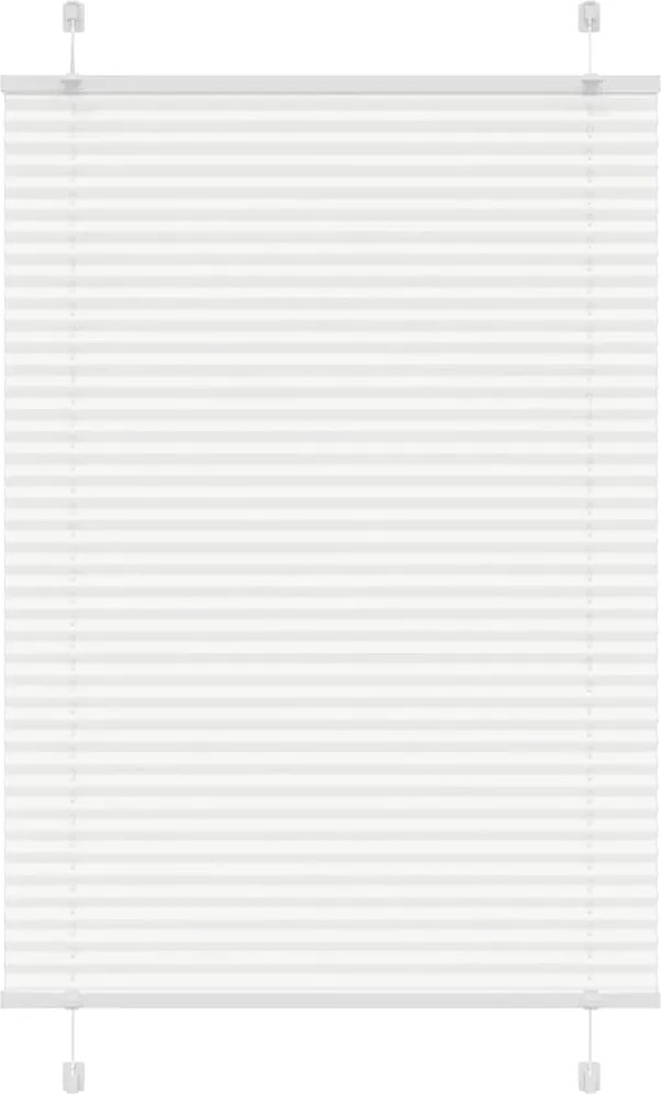 vidaXL pliszírozott redőny Fehér 90x150 cm szövetszélesség 89,4 cm
