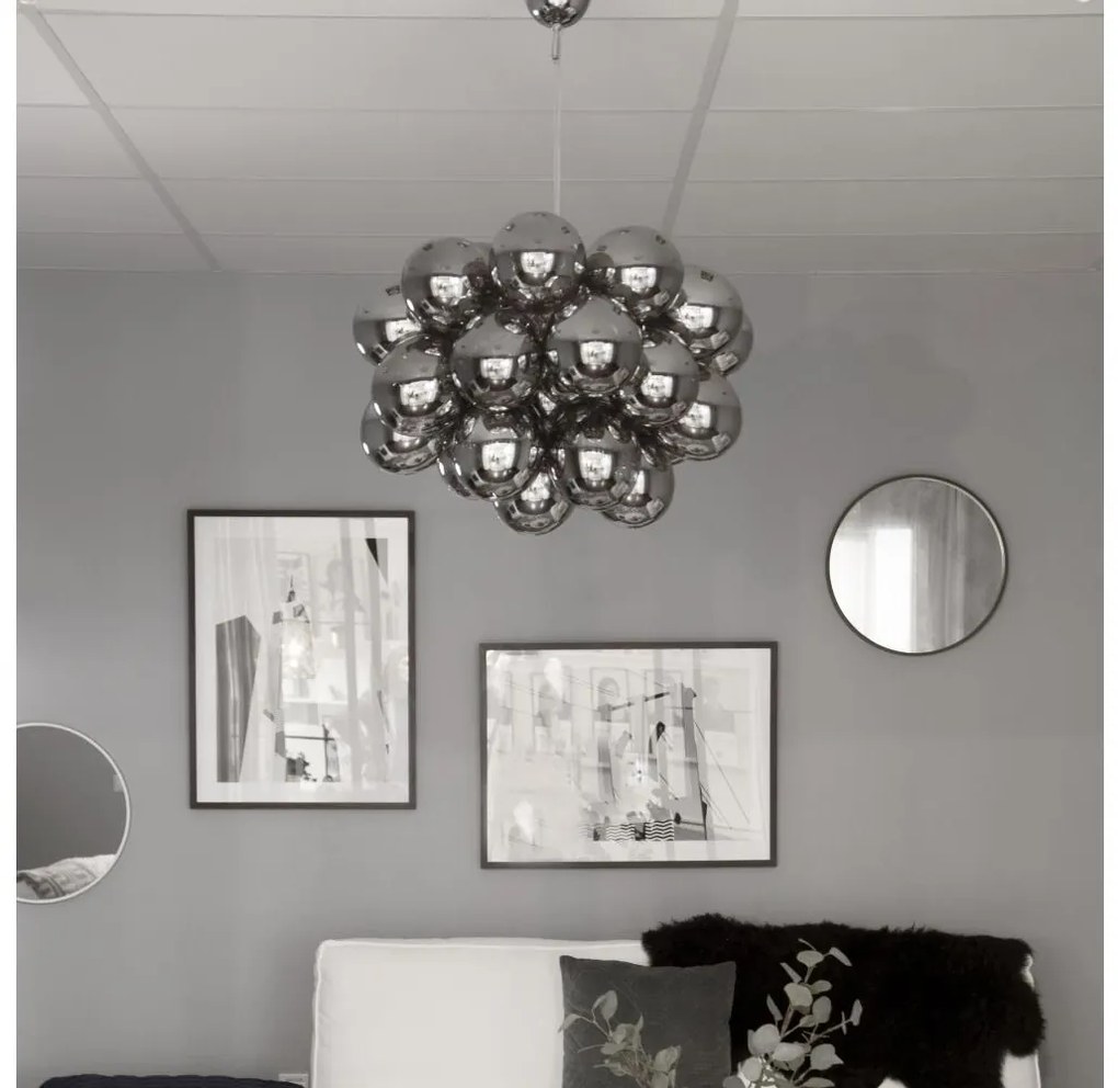 ByRydens 4200650-4505 - Csillár zsinóron GROSS GRANDE 8xG9/4W/230V füstös/fekete