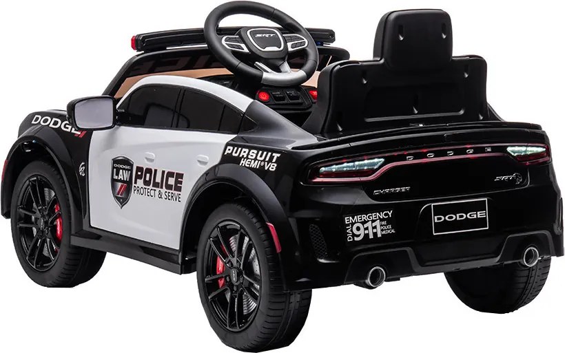 Elektromos Dodge rendőrautó fekete