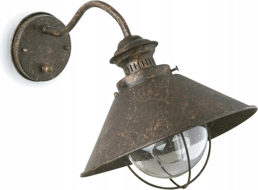 Faro Náutica ipari fali lámpa, rozsdás, E27, IP33, acél/üveg