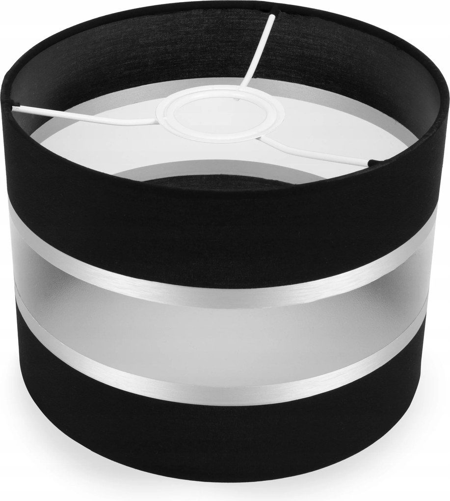 Modern Lámpaernyő 20CM Króm Csík 8 Színben Választható