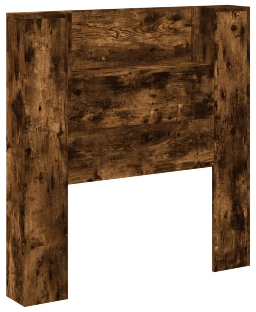 füstös tölgy színű áthidalószekrény LED-ekkel 100x16,5x103,5 cm