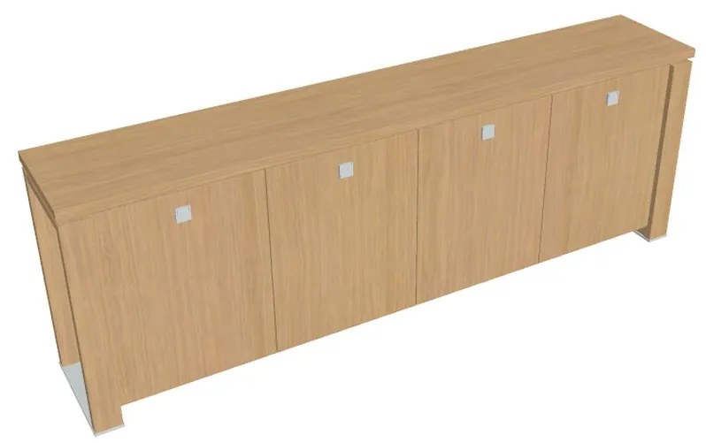 Verno+ alacsony szekrény 260 x 46 x 90 cm, világos tölgy