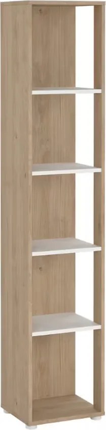Polcos tároló könyvespolc 120x20x60cm fehér KH16-2