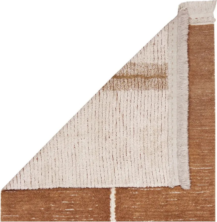 Téglavörös-bézs pamut szőnyeg 140x200 cm Duetto Toffee – Lorena Canals