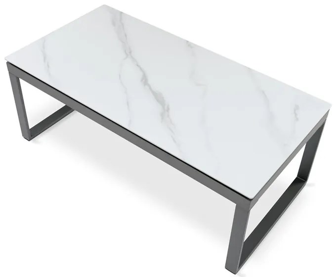 Dohányzóasztal 121 × 61 × 45 cm, szinterezett kerámia, márvány AHG-284 WT