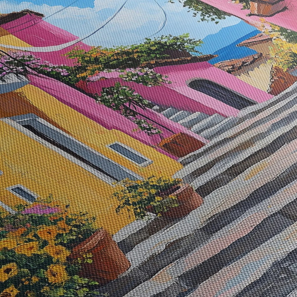 Kép - Rózsaszín sikátor (órával) (90x30 cm)