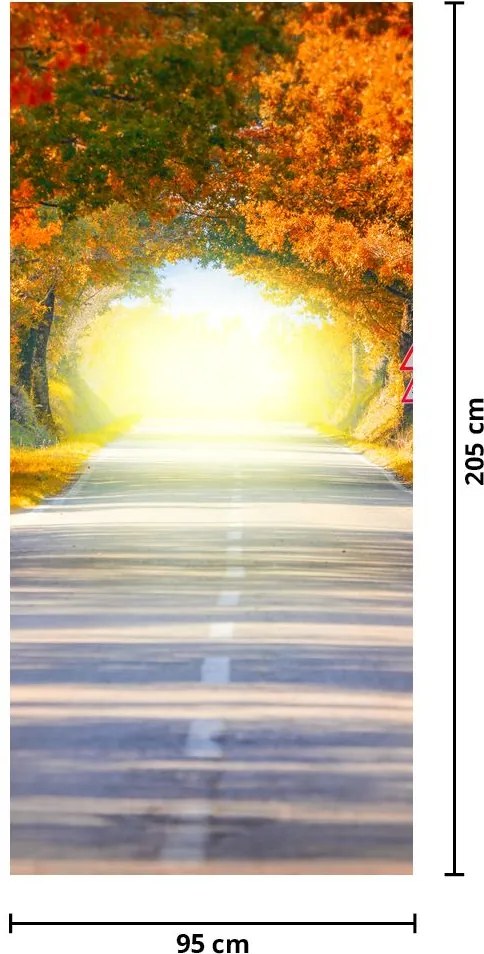 Fotótapéta ajtóra - Fából készült kapu (95x205cm)