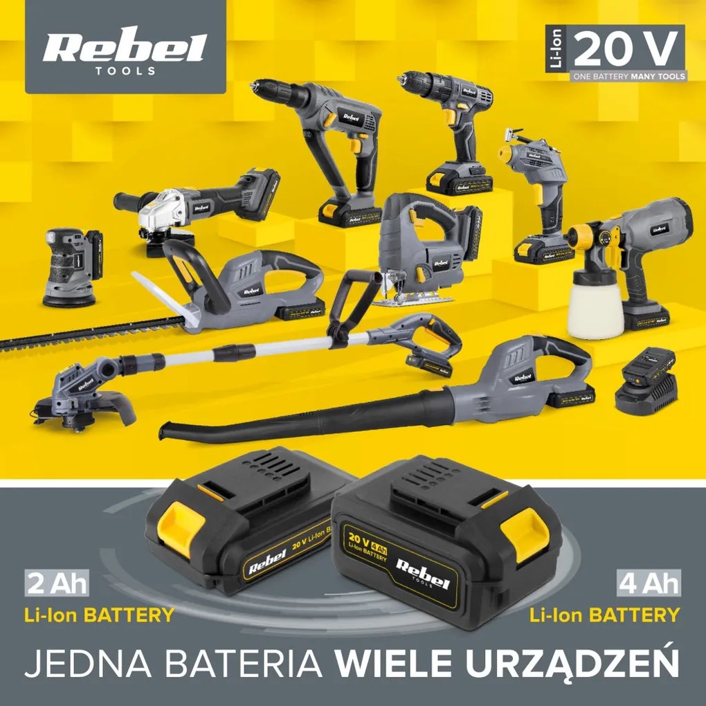 Rabel 20 V-os akkus fűszegélynyíró (töltő és akku nélkül) szürke