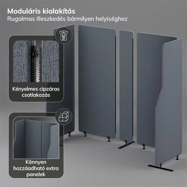 akusztikus falpanel SADIE Carbon Fog 260/145 cm