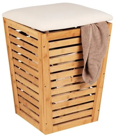 WENKO 25143100 - BAMBUSA mosókosár 40x56 cm barna