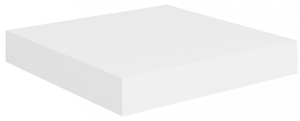 4 db fehér MDF lebegő fali polc 23 x 23,5 x 3,8 cm