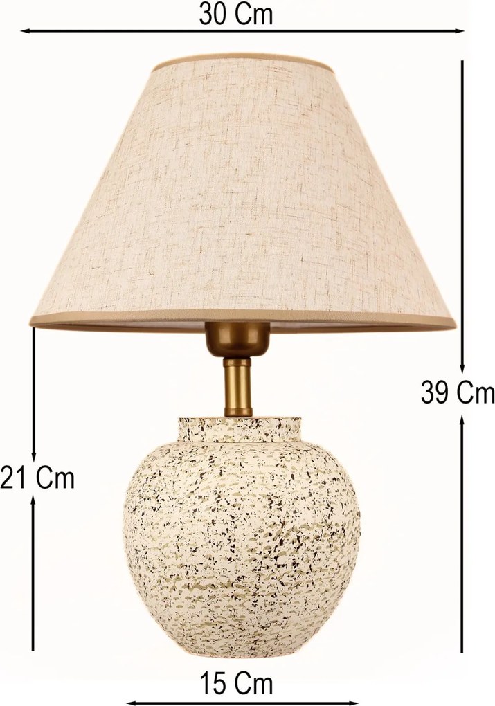 Kerámia éjjeli lámpa, Ø30 cm – BK112