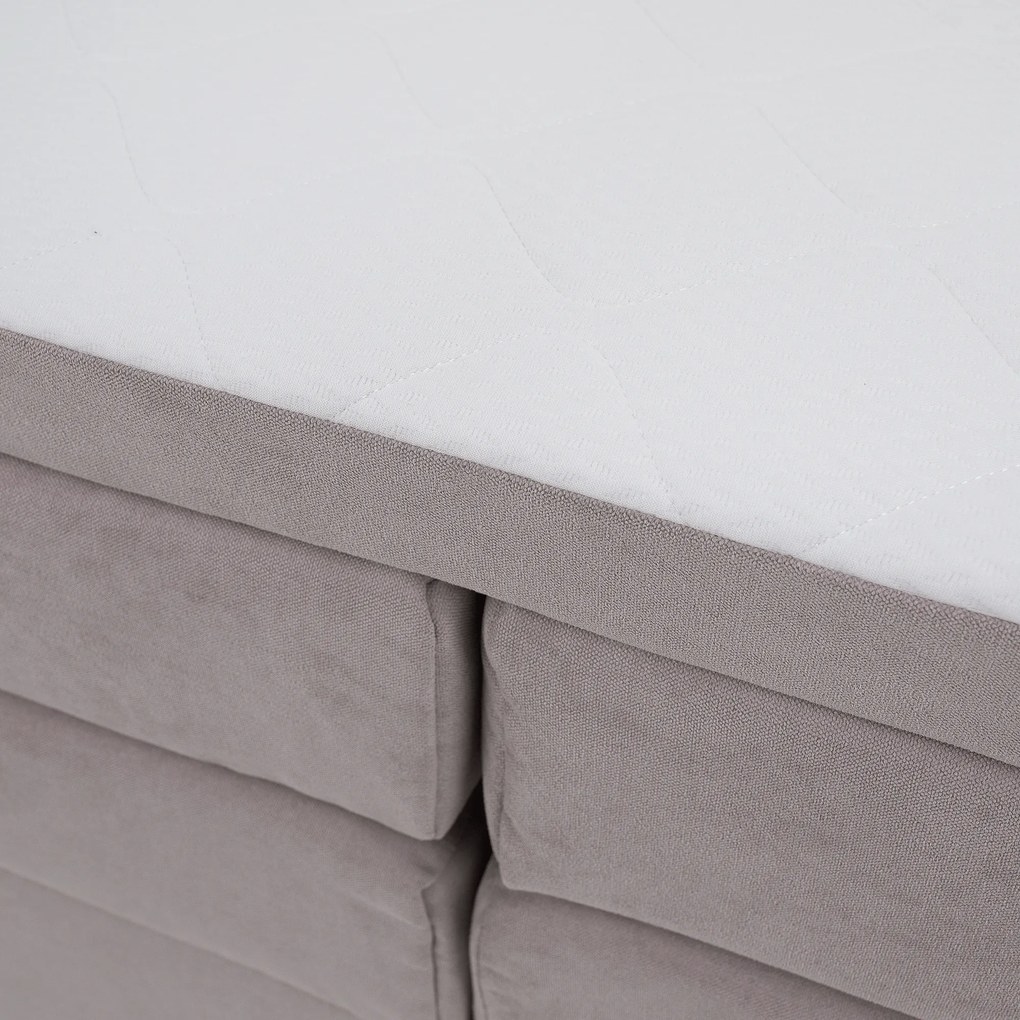 Boxspring ágy, 180x200, szürkésbarna Taupe, APRIL