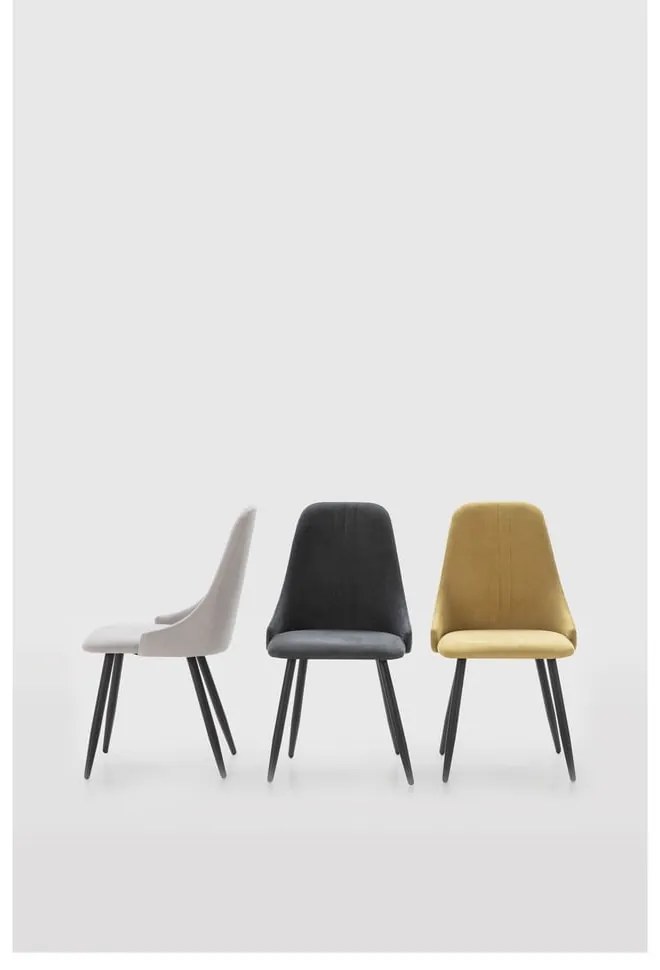 Sötétszürke étkezőszék szett 4 db-os Mani – Marckeric