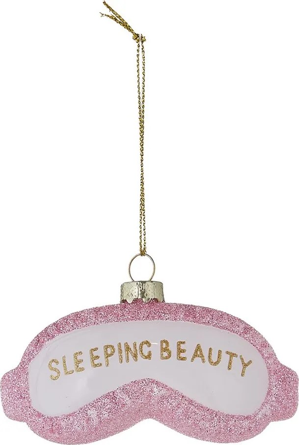HANG ON üveg karácsonyfadísz , alvómaszk Sleeping Beauty