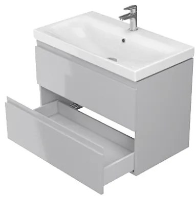 Cersanit Moduo Slim, mosdószekrény 80 cm, fényes szürke, S929-001