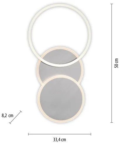 Leuchten Direkt 14116-55 - LED Mennyezeti lámpa  LED/25,5W/230V matt króm