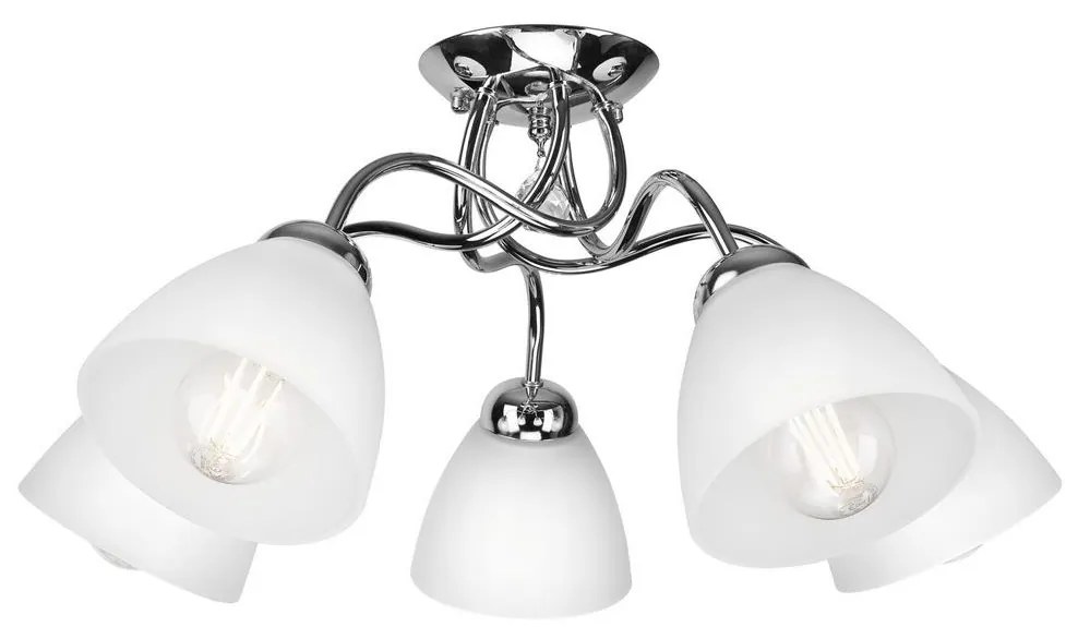 Lamkur Mennyezeti csillár 5xE27/60W/230V fényes króm LM 5.150/CHROM