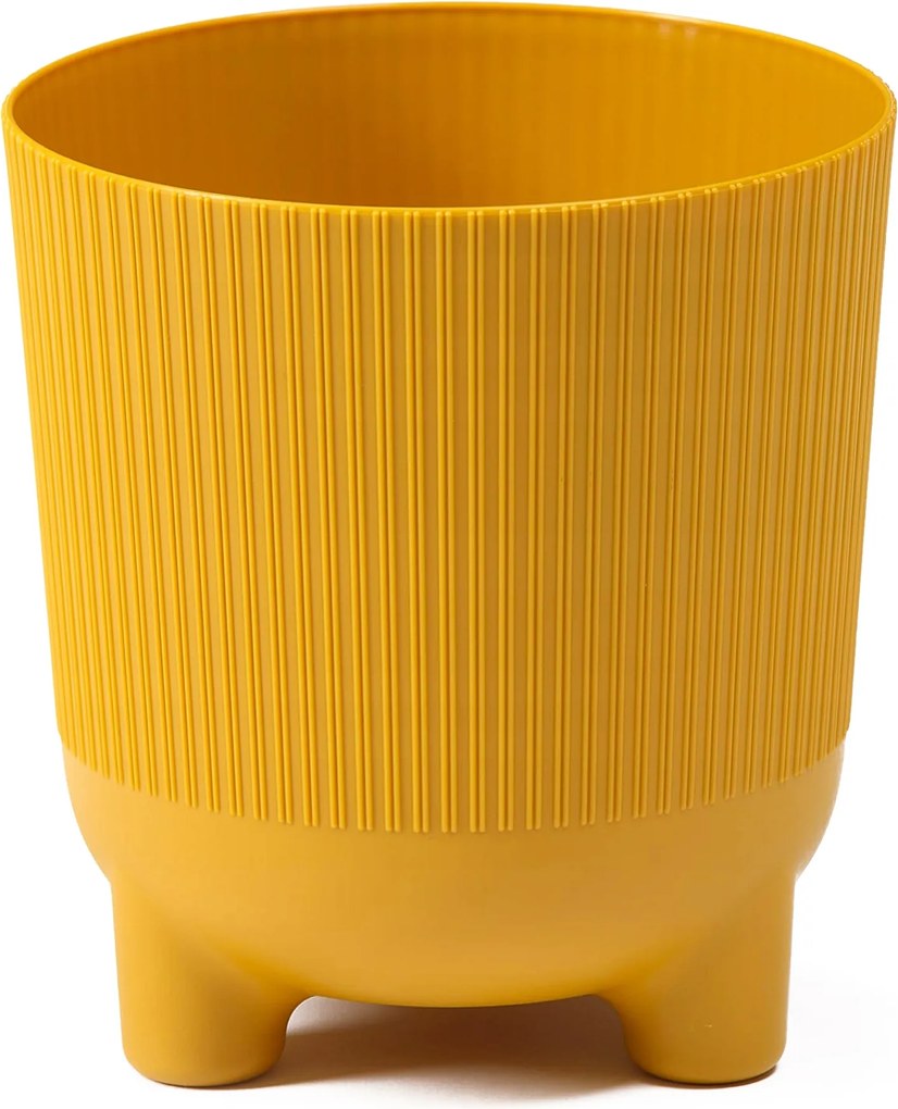 Fedő Sárga Aria 160 Jumper Lamela Virágtartó Lábakon Átm. 16CM Műanyag